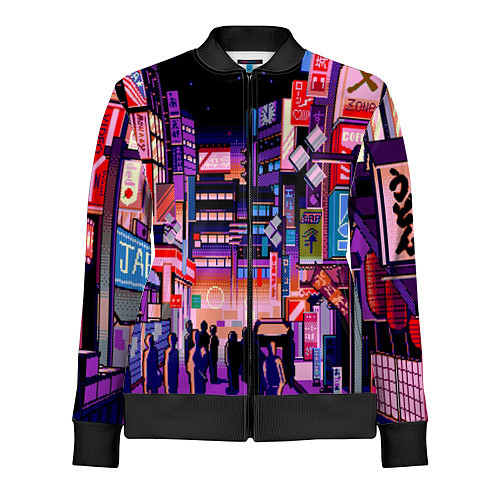 Женская олимпийка Переулок Токио / 3D-Черный – фото 1