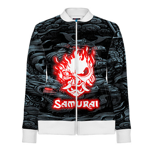 Женская олимпийка CYBERPUNK САМУРАЙ / 3D-Белый – фото 1