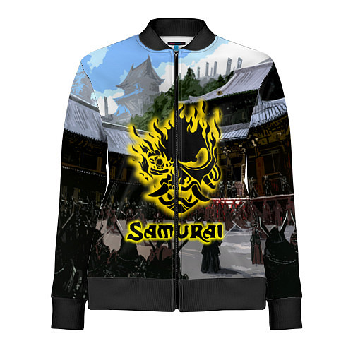 Женская олимпийка SAMURAI & CYBERPUNK 2077 / 3D-Черный – фото 1