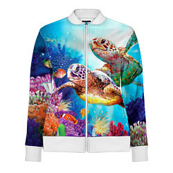 Олимпийка женская Морские черепахи, цвет: 3D-белый