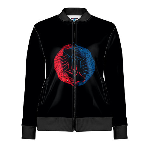 Женская олимпийка Marine Dualism / 3D-Черный – фото 1