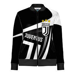 Олимпийка женская JUVENTUS ЮВЕНТУС ПОЛОСЫ, цвет: 3D-черный