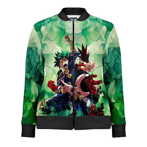 Женская олимпийка Моя геройская академия / 3D-Черный – фото 1