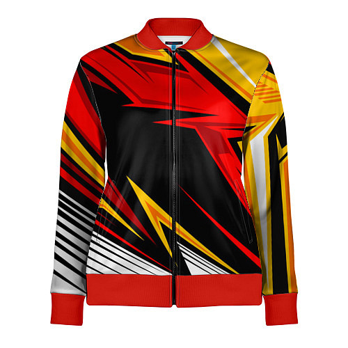 Женская олимпийка КРАСНО-ЖЕЛТЫЙ СПОРТ SPORT / 3D-Красный – фото 1