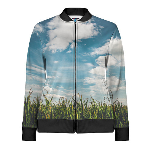 Женская олимпийка Небушко и полюшко / 3D-Черный – фото 1