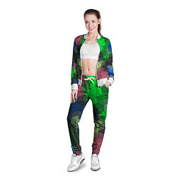 Олимпийка женская Разноцветный геометрический уз, цвет: 3D-белый — фото 2