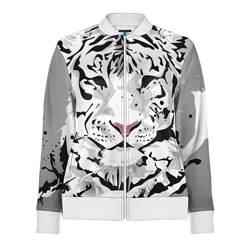 Женская олимпийка Белый снежный тигр / 3D-Белый – фото 1
