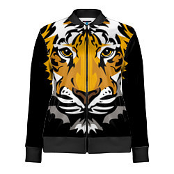 Олимпийка женская Суровый взгляд тигра, цвет: 3D-черный