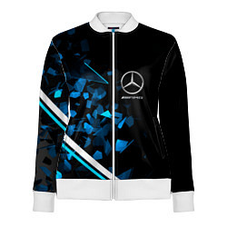 Олимпийка женская Mercedes AMG Осколки стекла, цвет: 3D-белый