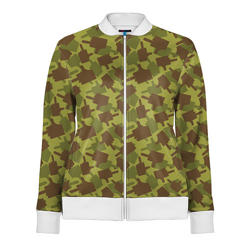 Женская олимпийка FUCK камуфляж / 3D-Белый – фото 1