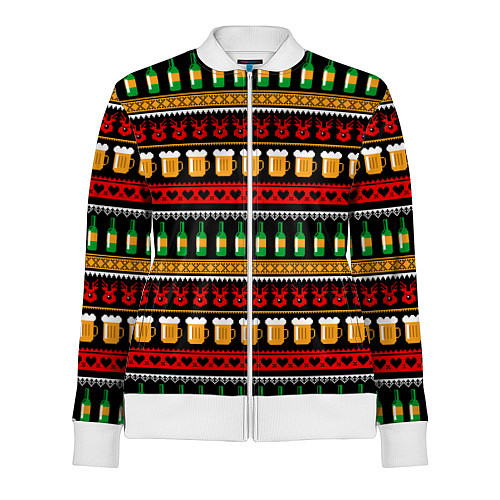 Женская олимпийка Пивной свитер / 3D-Белый – фото 1