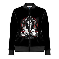 Олимпийка женская Бассет-Хаунд Basset Hound, цвет: 3D-черный