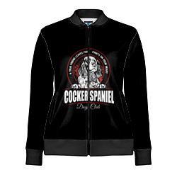 Олимпийка женская Кокер-Спаниель Cocker Spaniel, цвет: 3D-черный