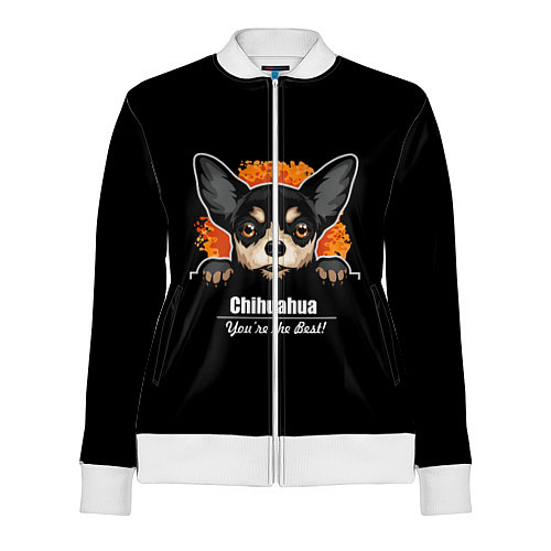 Женская олимпийка Чихуахуа Chihuahua / 3D-Белый – фото 1