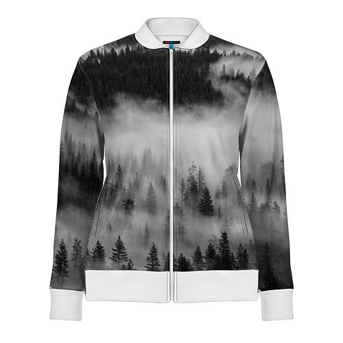 Женская олимпийка ТУМАННЫЙ ЛЕС FOREST / 3D-Белый – фото 1