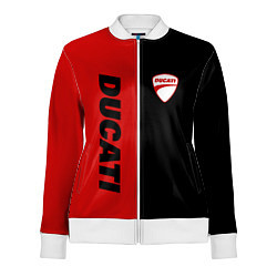 Женская олимпийка DUCATI BLACK RED BACKGROUND