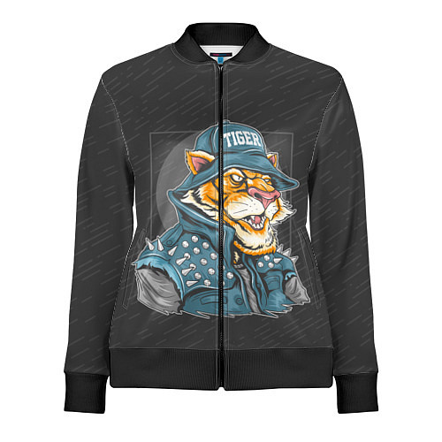 Женская олимпийка Крутой тигр cool tiger / 3D-Черный – фото 1