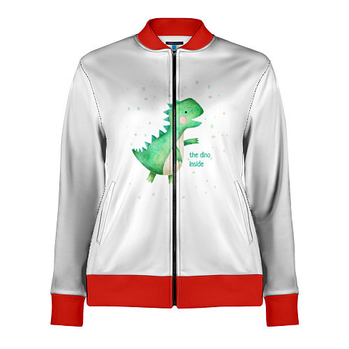 Женская олимпийка Dino inside / 3D-Красный – фото 1