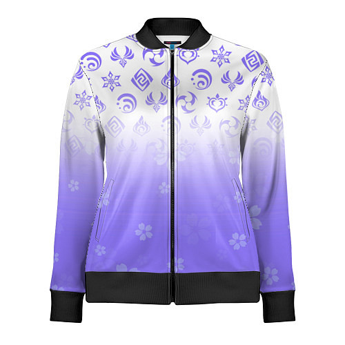 Женская олимпийка GENSHIN IMPACT SYMBOL PATTERN SAKURA САКУРА / 3D-Черный – фото 1