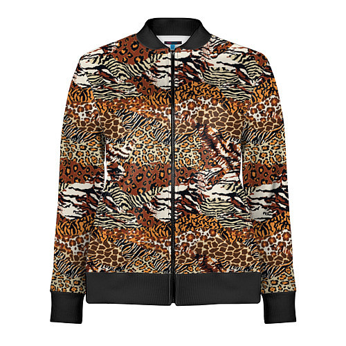 Женская олимпийка Шкуры Диких Животных / 3D-Черный – фото 1