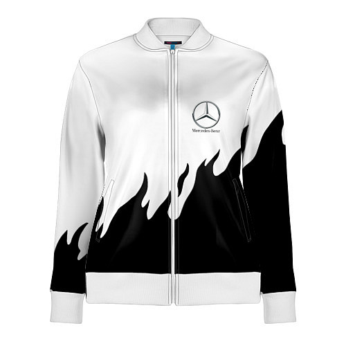 Женская олимпийка Mercedes-Benz нарисованный огонь / 3D-Белый – фото 1