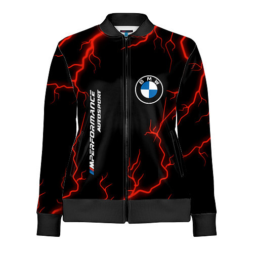 Женская олимпийка BMW Autosport Молнии / 3D-Черный – фото 1