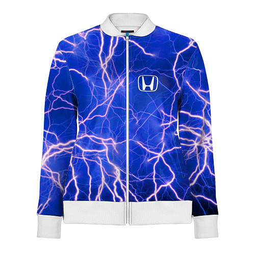 Женская олимпийка HONDA хонда молнии / 3D-Белый – фото 1