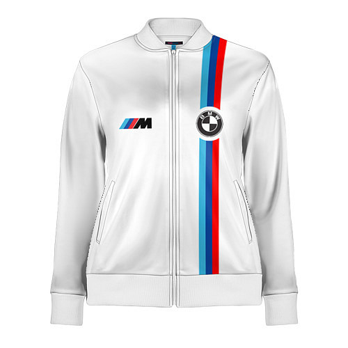 Женская олимпийка БМВ 3 STRIPE BMW WHITE / 3D-Белый – фото 1