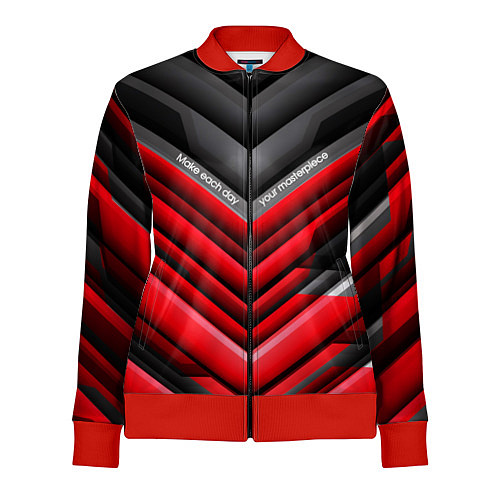 Женская олимпийка Make each day your masterpiece - Делайте каждый де / 3D-Красный – фото 1