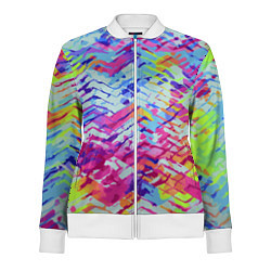 Олимпийка женская Color vanguard pattern, цвет: 3D-белый