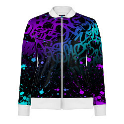 Женская олимпийка НЕОНОВОЕ ГРАФФИТИ НЕОНОВЫЕ БРЫЗГИ