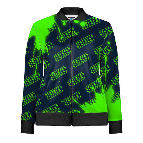 Женская олимпийка СТАЛКЕР 2 Брызги Паттерн / 3D-Черный – фото 1