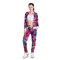 Олимпийка женская Star Colorful Pattern Fashion Neon, цвет: 3D-белый — фото 2