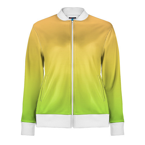 Женская олимпийка GRADIEND YELLOW-GREEN / 3D-Белый – фото 1