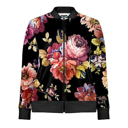 Женская олимпийка Розы в летней ночи Fashion trend / 3D-Черный – фото 1