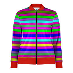 Женская олимпийка Multicolored neon bright stripes