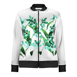 Олимпийка женская Flowers green light, цвет: 3D-черный