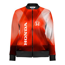 Олимпийка женская Honda - красная абстракция, цвет: 3D-черный