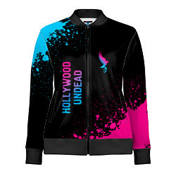 Олимпийка женская Hollywood Undead - neon gradient: символ и надпись, цвет: 3D-черный