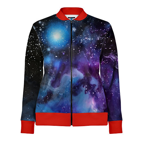 Женская олимпийка Дым вселенной / 3D-Красный – фото 1