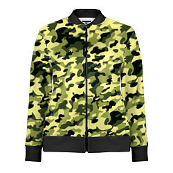 Женская олимпийка Камуфляж Зеленые листья