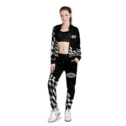 Олимпийка женская Land Rover racing flag, цвет: 3D-черный — фото 2