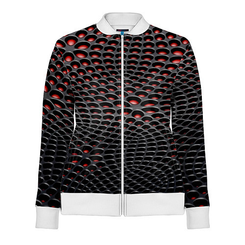 Женская олимпийка Imitation snake skin - pattern / 3D-Белый – фото 1