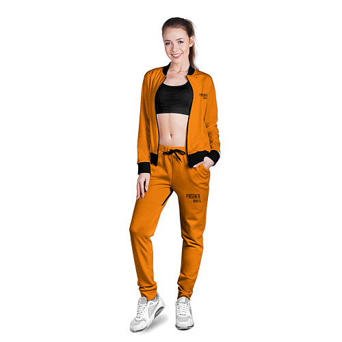 Женская олимпийка Prisoner Orange / 3D-Черный – фото 3