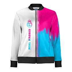 Женская олимпийка Real Madrid neon gradient style: по-вертикали