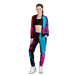 Олимпийка женская Blink 182 - neon gradient: по-вертикали, цвет: 3D-черный — фото 2