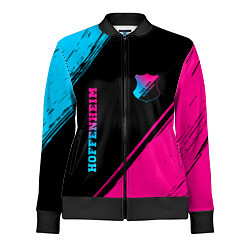 Олимпийка женская Hoffenheim - neon gradient: надпись, символ, цвет: 3D-черный