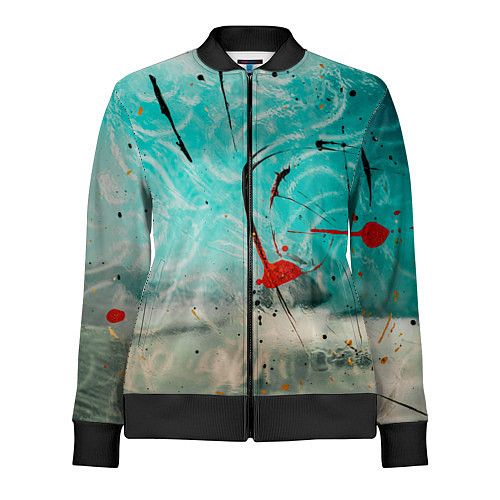 Женская олимпийка Абстрактные песок и небо с красками / 3D-Черный – фото 1