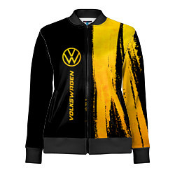 Олимпийка женская Volkswagen - gold gradient: по-вертикали, цвет: 3D-черный