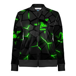 Олимпийка женская Razer green neon, цвет: 3D-черный
